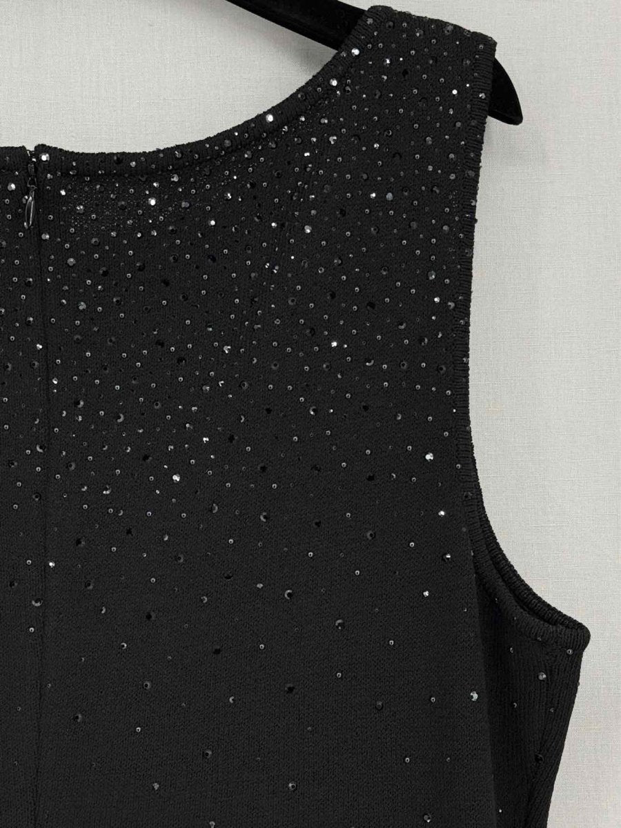 Pre - loved ST. JOHN Black Size US 14 Knee Length Dress at Reems Closet