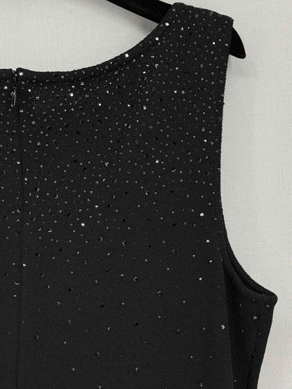 Pre - loved ST. JOHN Black Size US 14 Knee Length Dress at Reems Closet