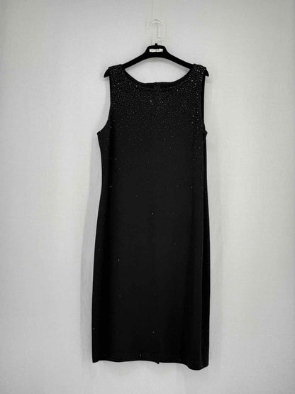 Pre - loved ST. JOHN Black Size US 14 Knee Length Dress at Reems Closet