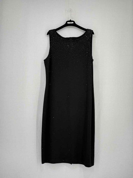 Pre - loved ST. JOHN Black Size US 14 Knee Length Dress at Reems Closet