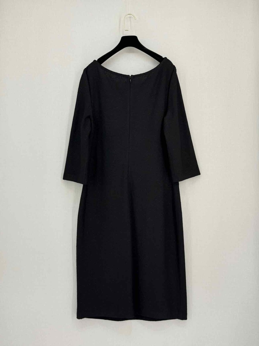 Pre - loved ST. JOHN Black Size US 14 Knee Length Dress at Reems Closet