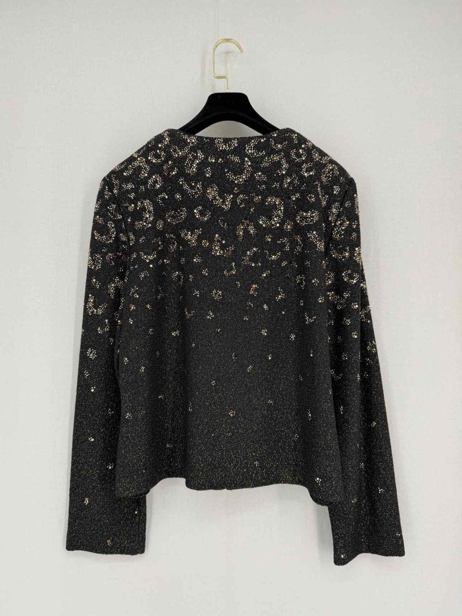 Pre - loved ST. JOHN Black w/ Gold Size US 16 Jacket at Reems Closet