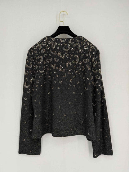 Pre - loved ST. JOHN Black w/ Gold Size US 16 Jacket at Reems Closet