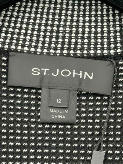 Pre - loved ST. JOHN Black & White Checkered Size US 12 Jacket at Reems Closet