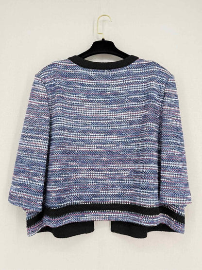 Pre - loved ST. JOHN Blue Multicolor Size US 16 Cardigan at Reems Closet