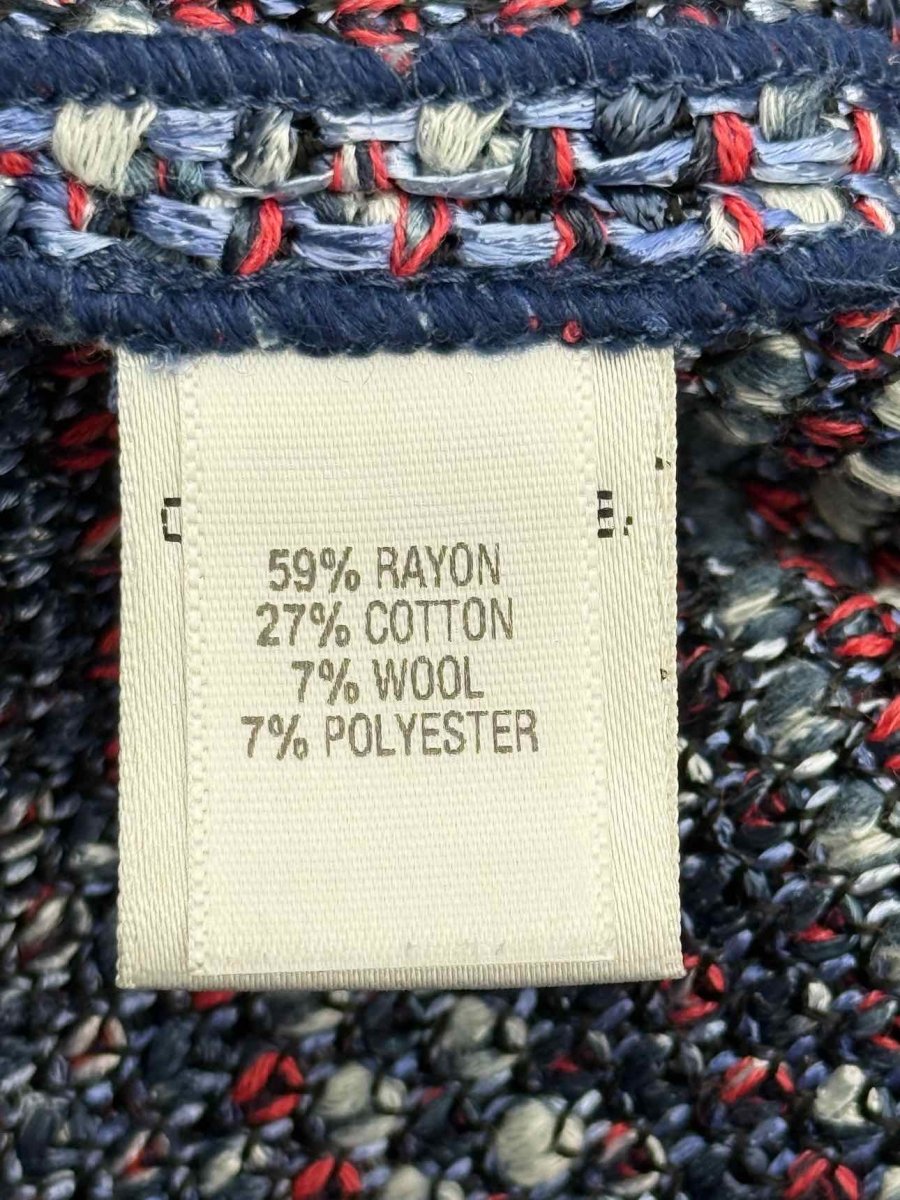 Pre - loved ST. JOHN Blue Multicolor Size US 16 Cardigan at Reems Closet