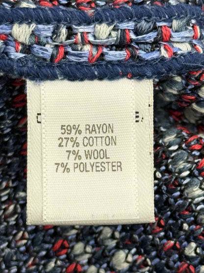 Pre - loved ST. JOHN Blue Multicolor Size US 16 Cardigan at Reems Closet