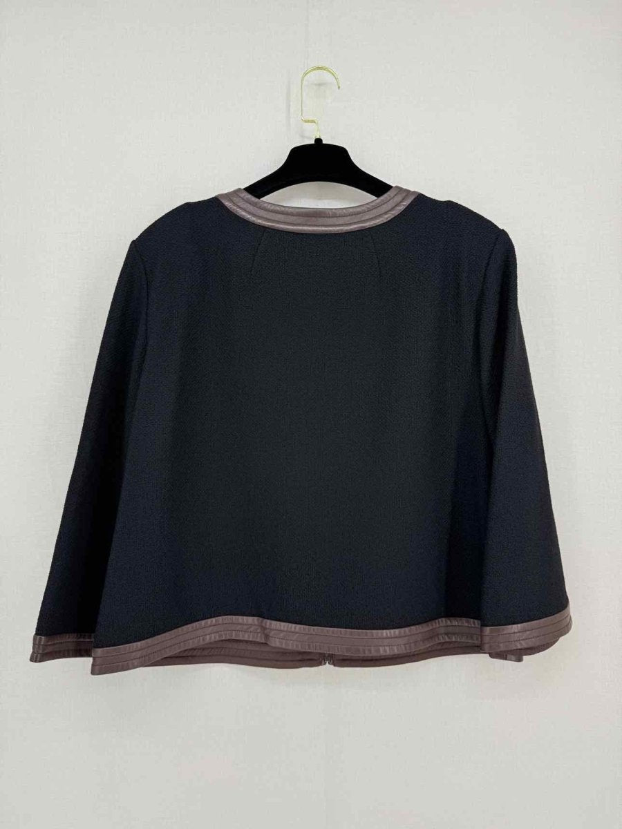 Pre - loved ST. JOHN Brown w/ Black Size US 16 Jacket at Reems Closet