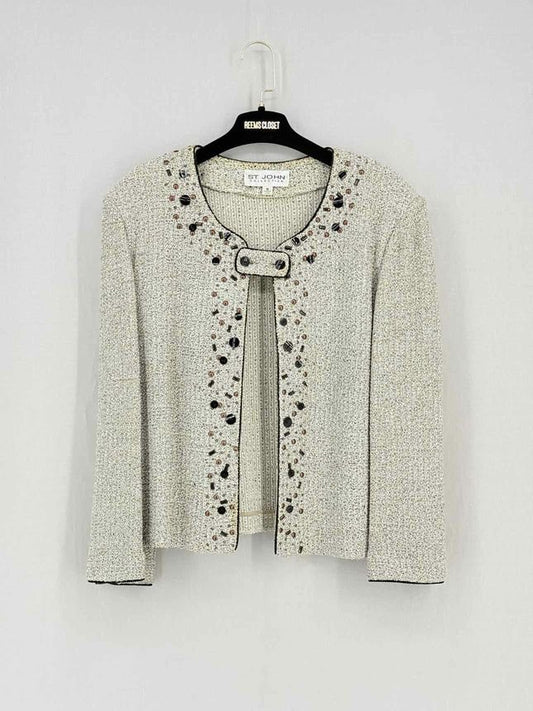 Pre-loved ST. JOHN COLLECTION Beige Size US 16 Jacket at Reems Closet