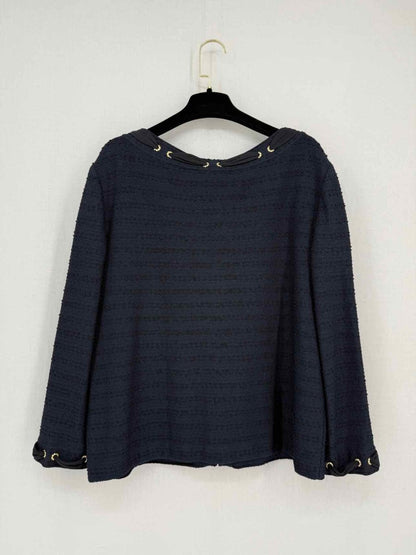 Pre - loved ST. JOHN COLLECTION Navy Blue Size US 16 Cardigan at Reems Closet