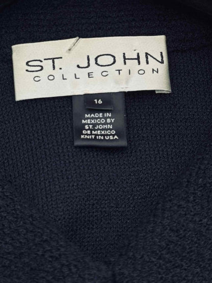 Pre-loved ST. JOHN COLLECTION Navy Blue Size US 16 Jacket at Reems Closet