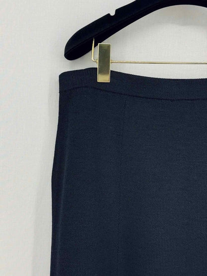 Pre - loved ST. JOHN COLLECTION Navy Blue Size US 16 Midi Skirt at Reems Closet