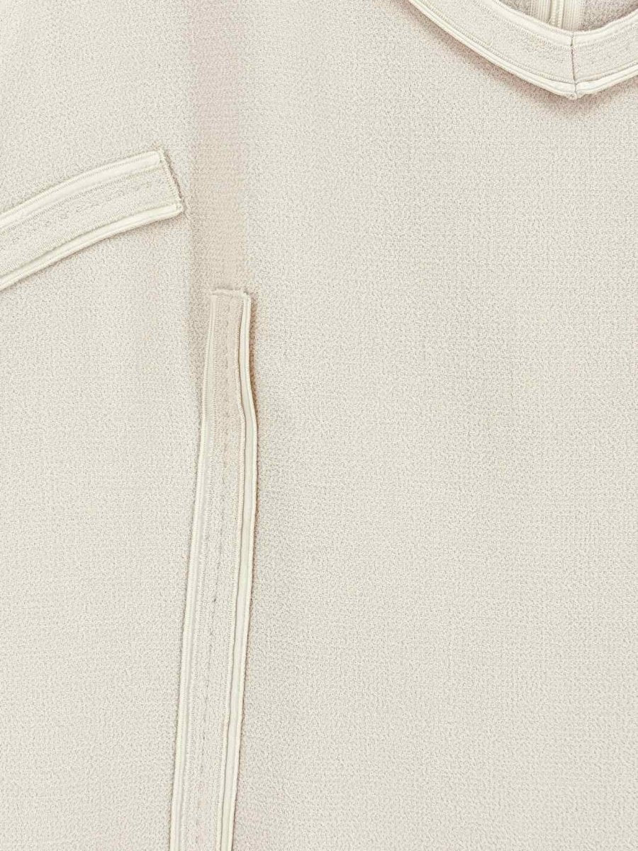 Pre-loved ST. JOHN COUTURE Beige Size US 14 Knee Length Dress at Reems Closet