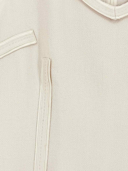 Pre-loved ST. JOHN COUTURE Beige Size US 14 Knee Length Dress at Reems Closet