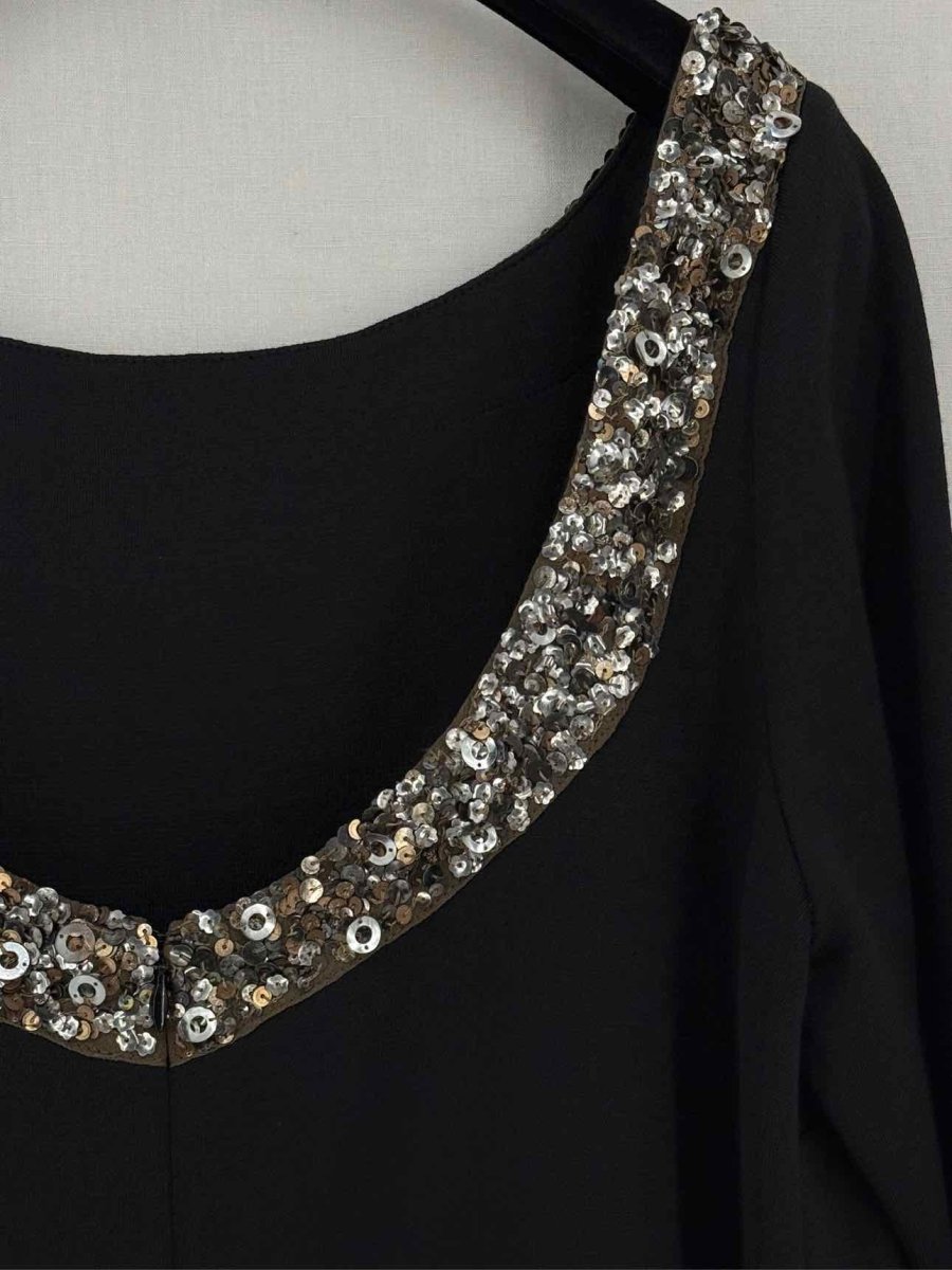 Pre - loved ST. JOHN COUTURE Black Size US 16 Knee Length Dress at Reems Closet