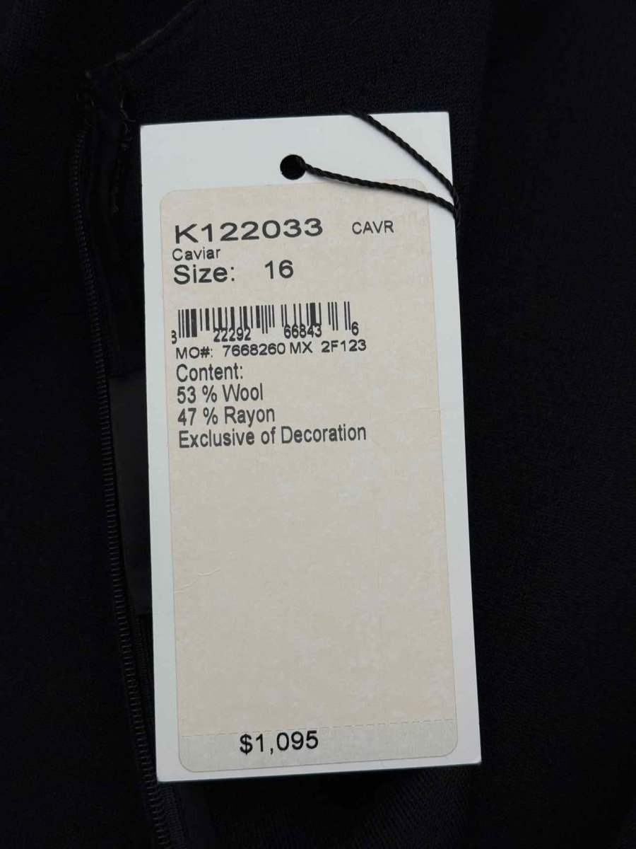 Pre - loved ST. JOHN COUTURE Black Size US 16 Knee Length Dress at Reems Closet