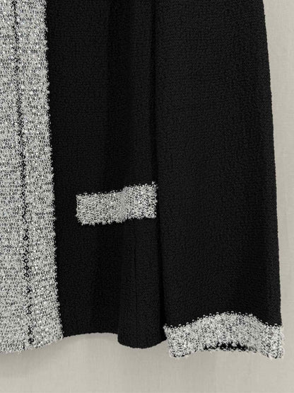 Pre - loved ST. JOHN COUTURE Black w/ Silver Size US 12 Cardigan at Reems Closet