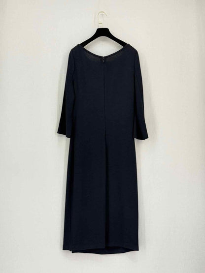 Pre-loved ST. JOHN Evening Black Size US 12 Midi Dress at Reems Closet