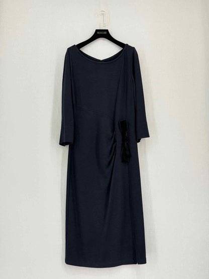 Pre-loved ST. JOHN Evening Black Size US 12 Midi Dress at Reems Closet