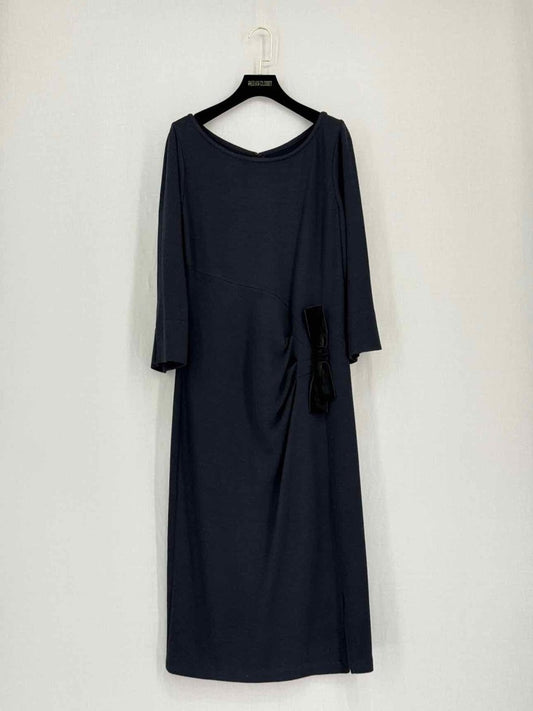 Pre-loved ST. JOHN Evening Black Size US 12 Midi Dress at Reems Closet