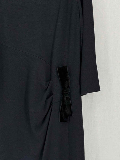 Pre-loved ST. JOHN Evening Black Size US 12 Midi Dress at Reems Closet