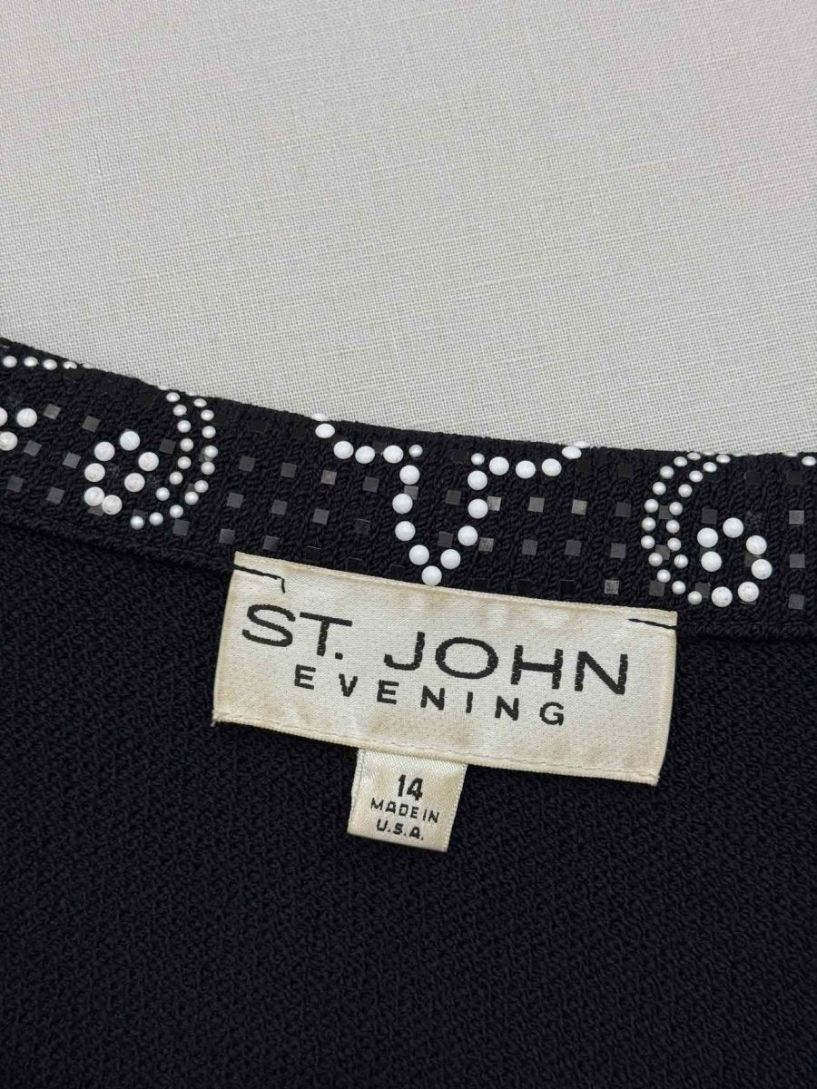 Pre-loved ST. JOHN Evening Black Size US 14 Outfit Set at Reems Closet