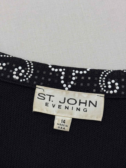 Pre-loved ST. JOHN Evening Black Size US 14 Outfit Set at Reems Closet