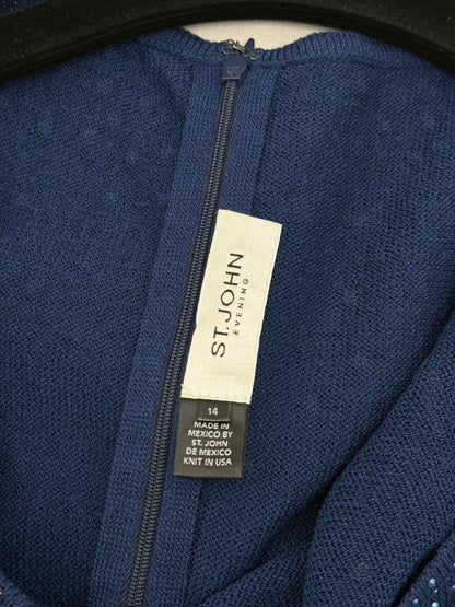 Pre-loved ST. JOHN Evening Blue Size US 14 Outfit Set at Reems Closet