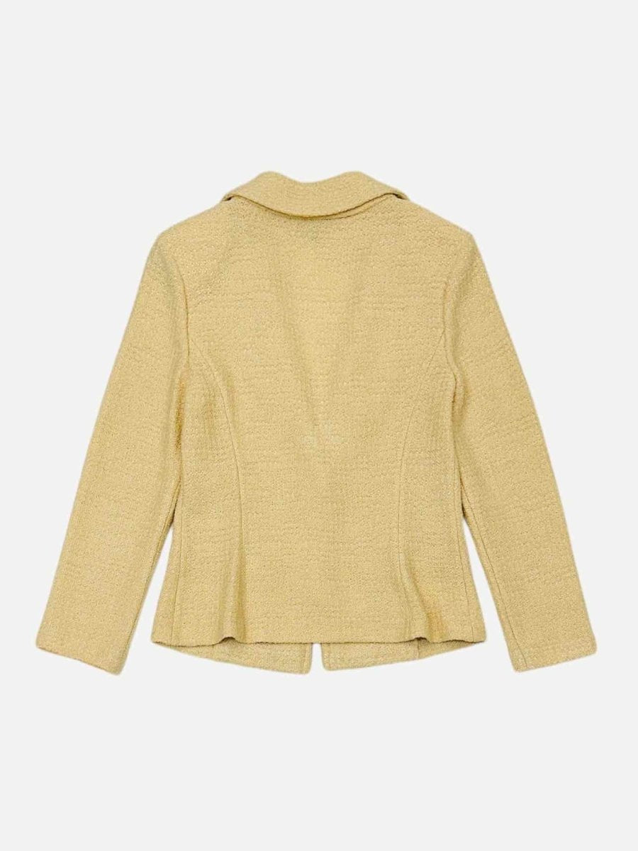 Pre-loved ST. JOHN Knit Yellow Size US 6 Jacket & Skirt at Reems Closet