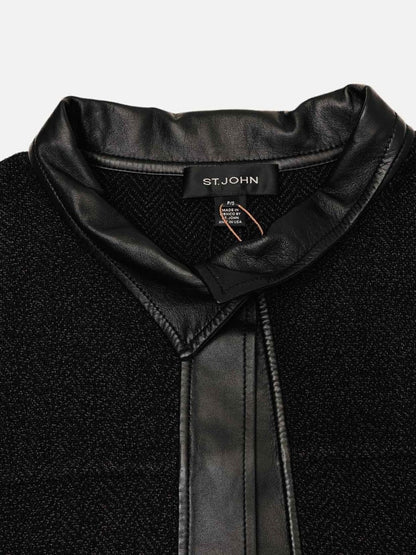 Pre - loved ST. JOHN Long Black Jacket at Reems Closet