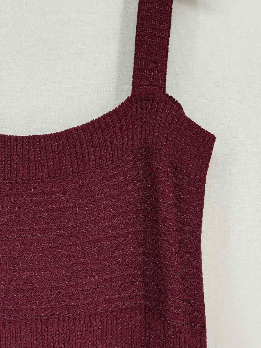 Pre - loved ST. JOHN Maroon Size US 16 Knee Length Dress at Reems Closet