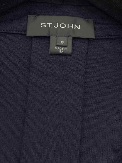 Pre-loved ST. JOHN Navy Blue Size US 16 Jacket at Reems Closet