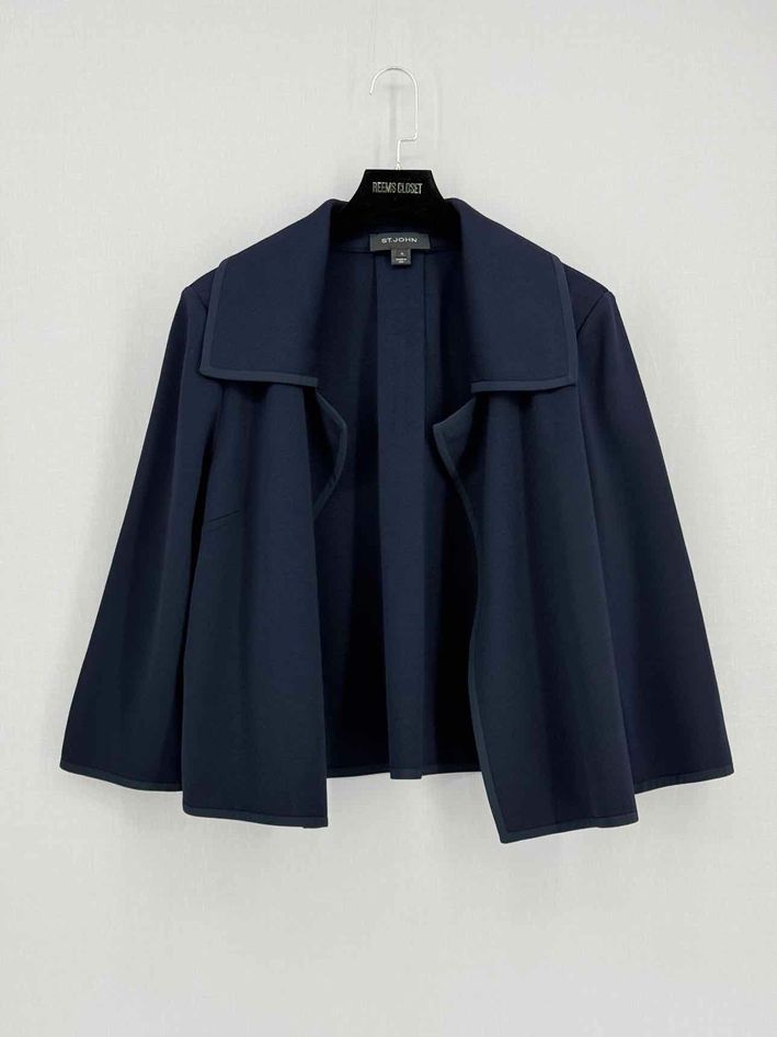 Pre-loved ST. JOHN Navy Blue Size US 16 Jacket at Reems Closet