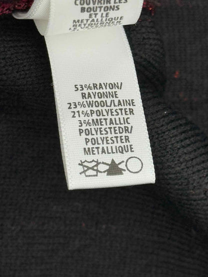 Pre - loved ST. JOHN Red & Burgundy Size US 16 Cardigan at Reems Closet
