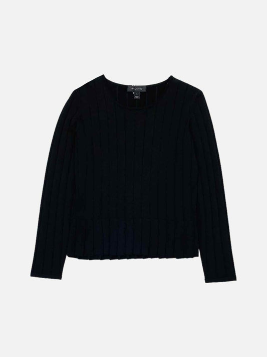Pre - loved ST. JOHN Ribbed Black Size Large Jumper at Reems Closet