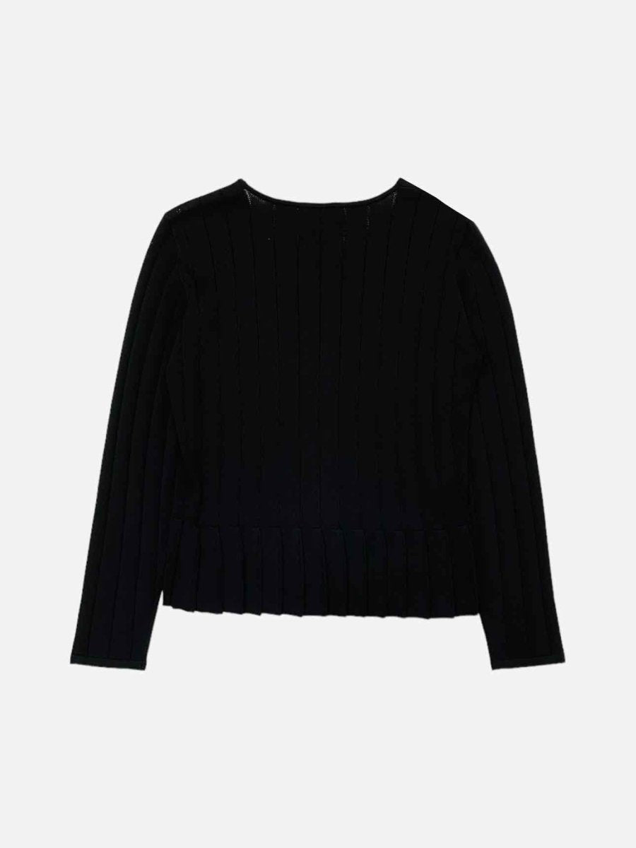 Pre - loved ST. JOHN Ribbed Black Size Large Jumper at Reems Closet