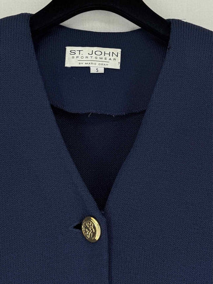 Pre - loved ST. JOHN Santana Blue Size Small Jacket at Reems Closet