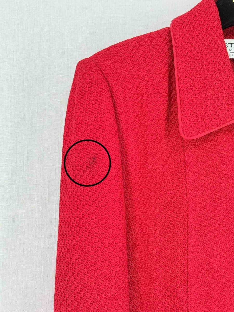 Pre - loved ST. JOHN Santana Red Size US 8 Jacket at Reems Closet