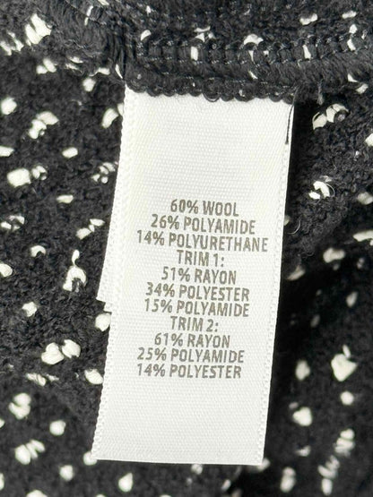 Pre-loved ST. JOHN Speckled Nita Black & White Size US 16 Jacket at Reems Closet