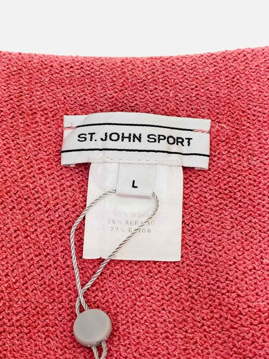 Pre - loved ST. JOHN SPORT Knit Pink Midi Dress at Reems Closet