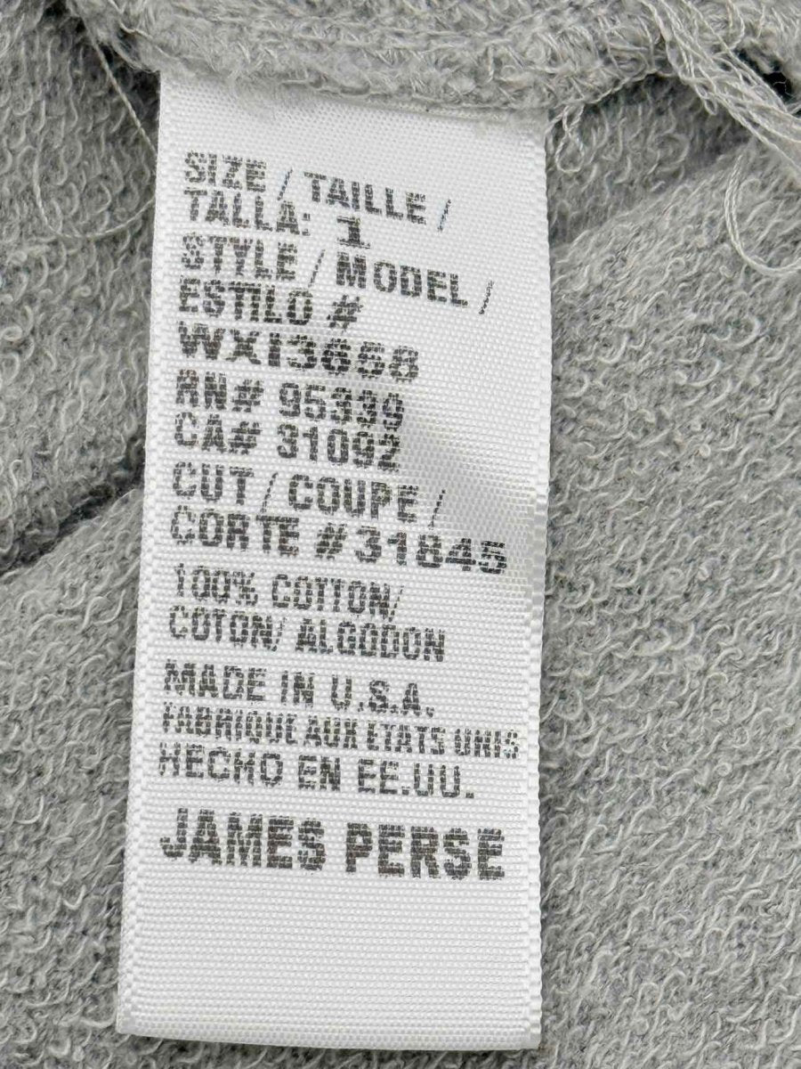 Pre - loved STANDARD JAMES PERSE Hoodie Grey Size US 0 Sweatshirt at Reems Closet