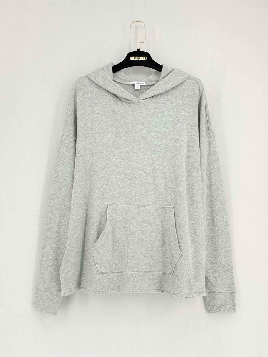 Pre - loved STANDARD JAMES PERSE Hoodie Grey Size US 0 Sweatshirt at Reems Closet