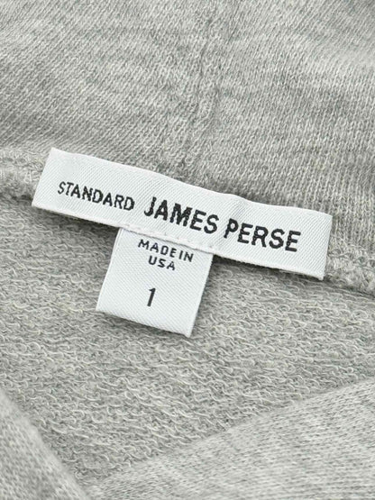 Pre - loved STANDARD JAMES PERSE Hoodie Grey Size US 0 Sweatshirt at Reems Closet