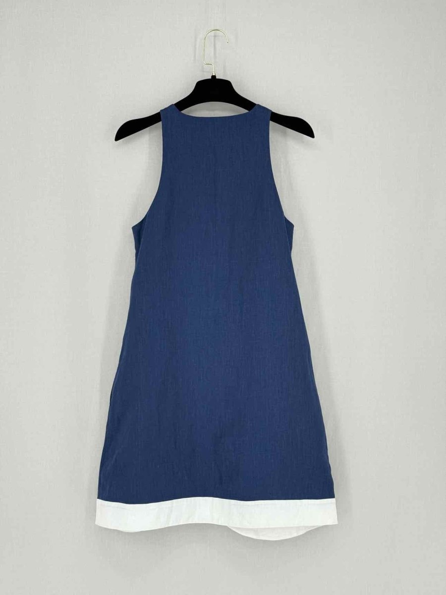 Pre - loved STAUD Allori Navy & White Size XSmall Short Dress at Reems Closet