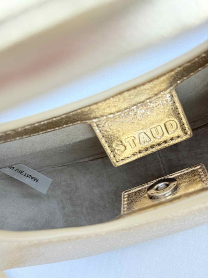 Pre - loved STAUD Goodnight Moon Gold Top Handle at Reems Closet