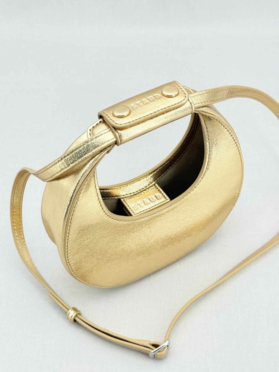 Pre - loved STAUD Goodnight Moon Gold Top Handle at Reems Closet