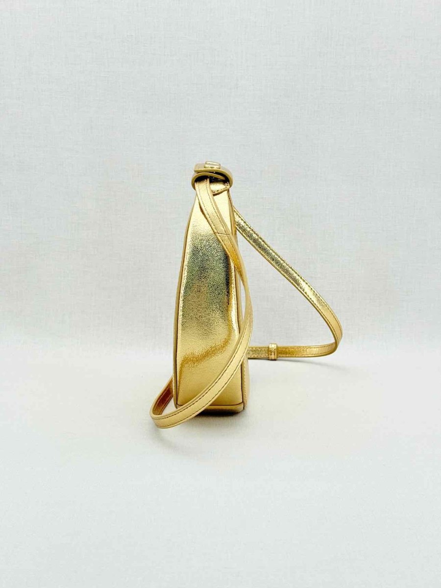 Pre - loved STAUD Goodnight Moon Gold Top Handle at Reems Closet