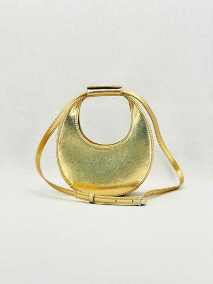 Pre - loved STAUD Goodnight Moon Gold Top Handle at Reems Closet