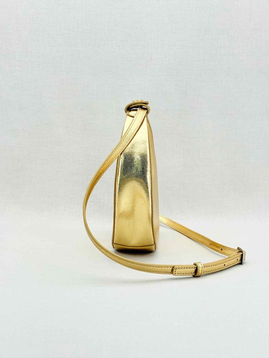 Pre - loved STAUD Goodnight Moon Gold Top Handle at Reems Closet