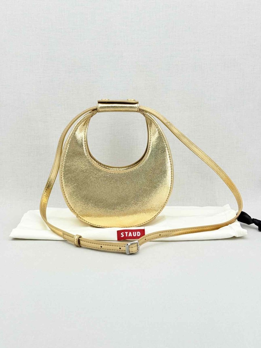 Pre - loved STAUD Goodnight Moon Gold Top Handle at Reems Closet
